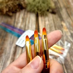 3 Rounded flat brushes for painting & polymer clay #41017