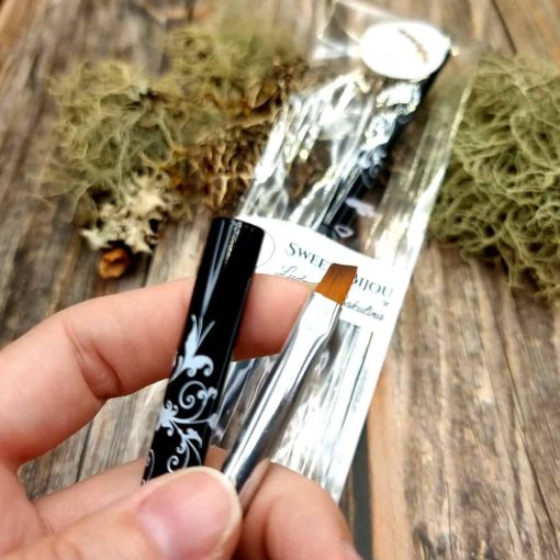 Black angled flat brushes for painting #41016