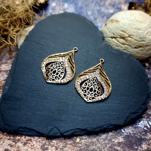 High quality earrings findings "Peacock Feather" #44567
