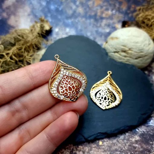 High quality earrings findings "Peacock Feather" #44571