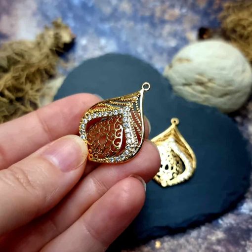 High quality earrings findings "Peacock Feather" #44576