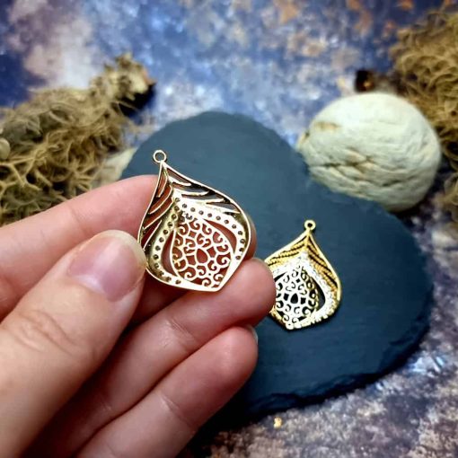 High quality earrings findings "Peacock Feather" #44584