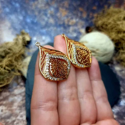 High quality earrings findings "Peacock Feather" #44603