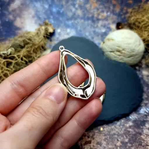 Earrings metal findings Golden color #44598