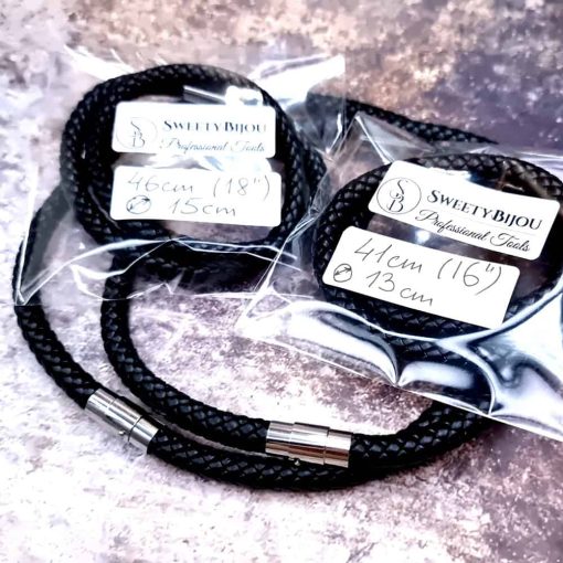 High Quality 8mm Black Necklace Choker 41cm/16" #49074