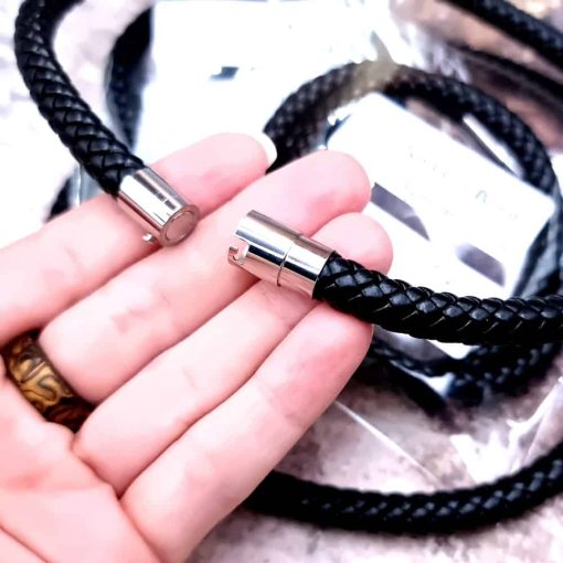 High Quality 8mm Black Necklace Choker 41cm/16" #49084