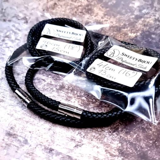 High Quality 8mm Black Necklace Choker 46cm/18" #49079