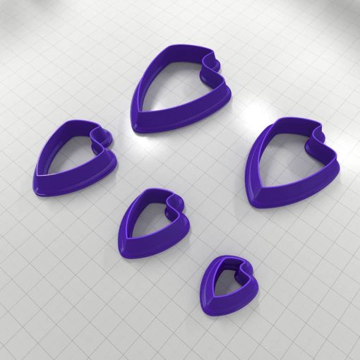 SHIELD#6 Right - Set of 5 Polymer Clay Cutters #50878