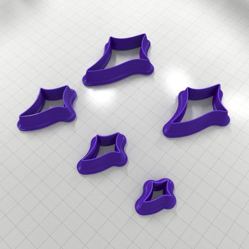 SHIELD#8 Right - Set of 5 Polymer Clay Cutters #50877