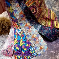 10 colorful Transfer Foils "Hippie style textile 2" #52674
