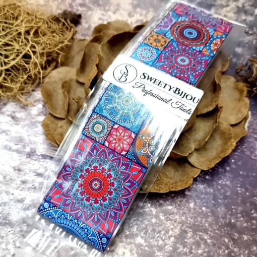 10 colorful Transfer Foils "Hippie style textile 3" #52651