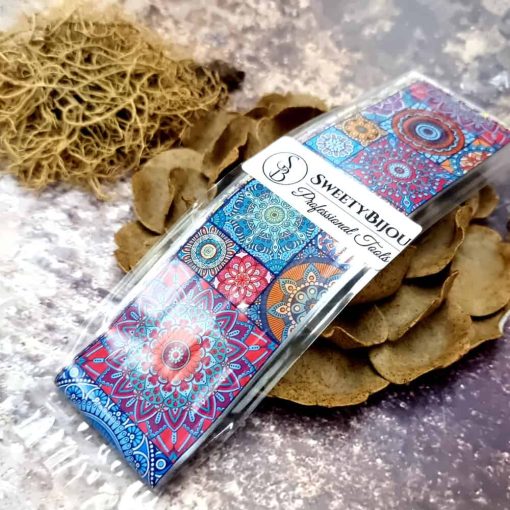 10 colorful Transfer Foils "Hippie style textile 3" #52653