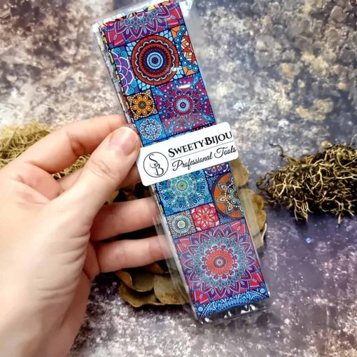 10 colorful Transfer Foils "Hippie style textile 3" #52654