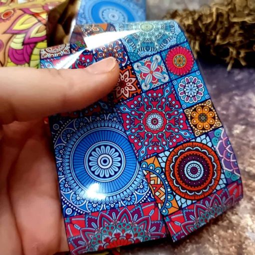 10 colorful Transfer Foils "Hippie style textile 3" #52680