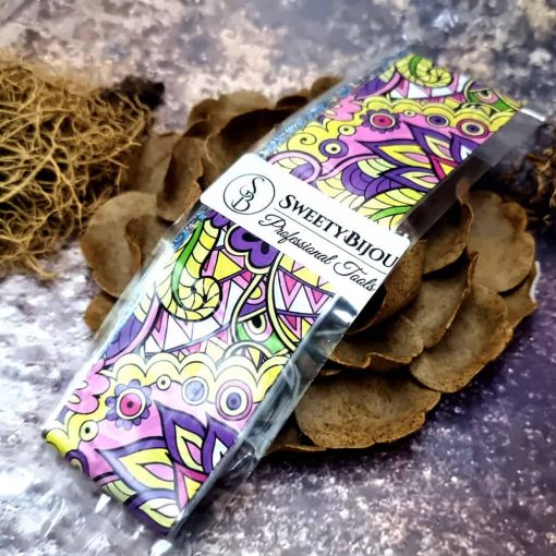 10 colorful Transfer Foils "Hippie style textile 4" #52662