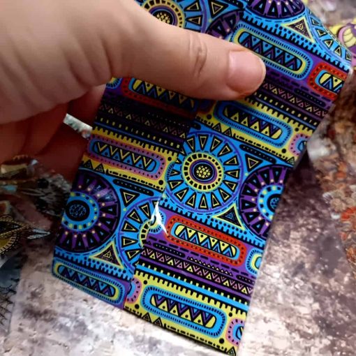 10 colorful Transfer Foils "Hippie style textile 4" #52681