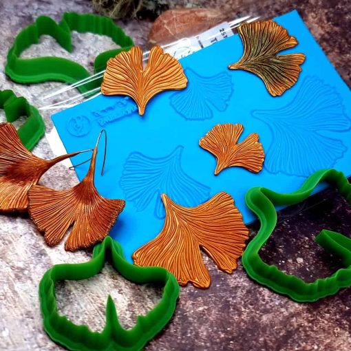 Three Gingko Leafs Texture - 145x95mm #149014