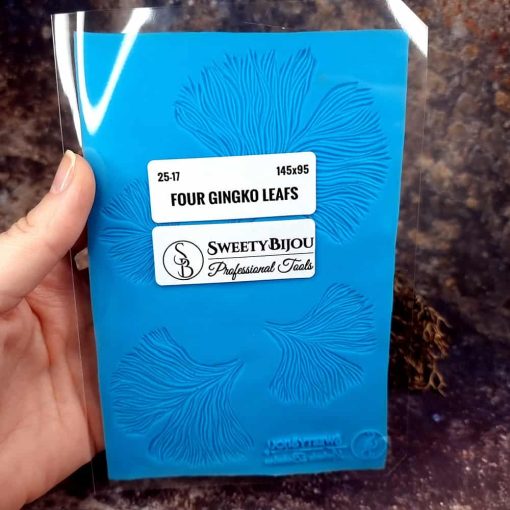 Four Gingko Leafs Texture - 145x95mm #148566