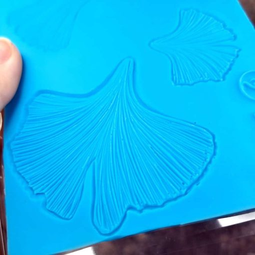 Four Gingko Leafs Texture with Outline - 145x95mm #148580