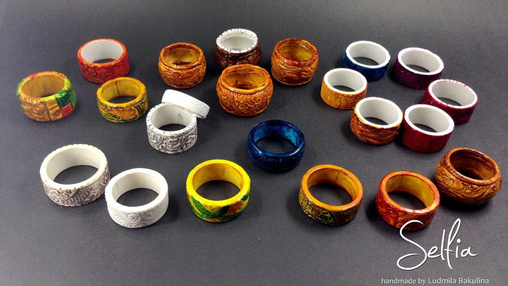 Creating Textured Rings from Polymer Clay